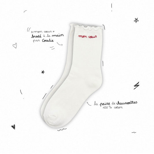 Paire de chaussettes « mon cœur » — Coralie Fischer