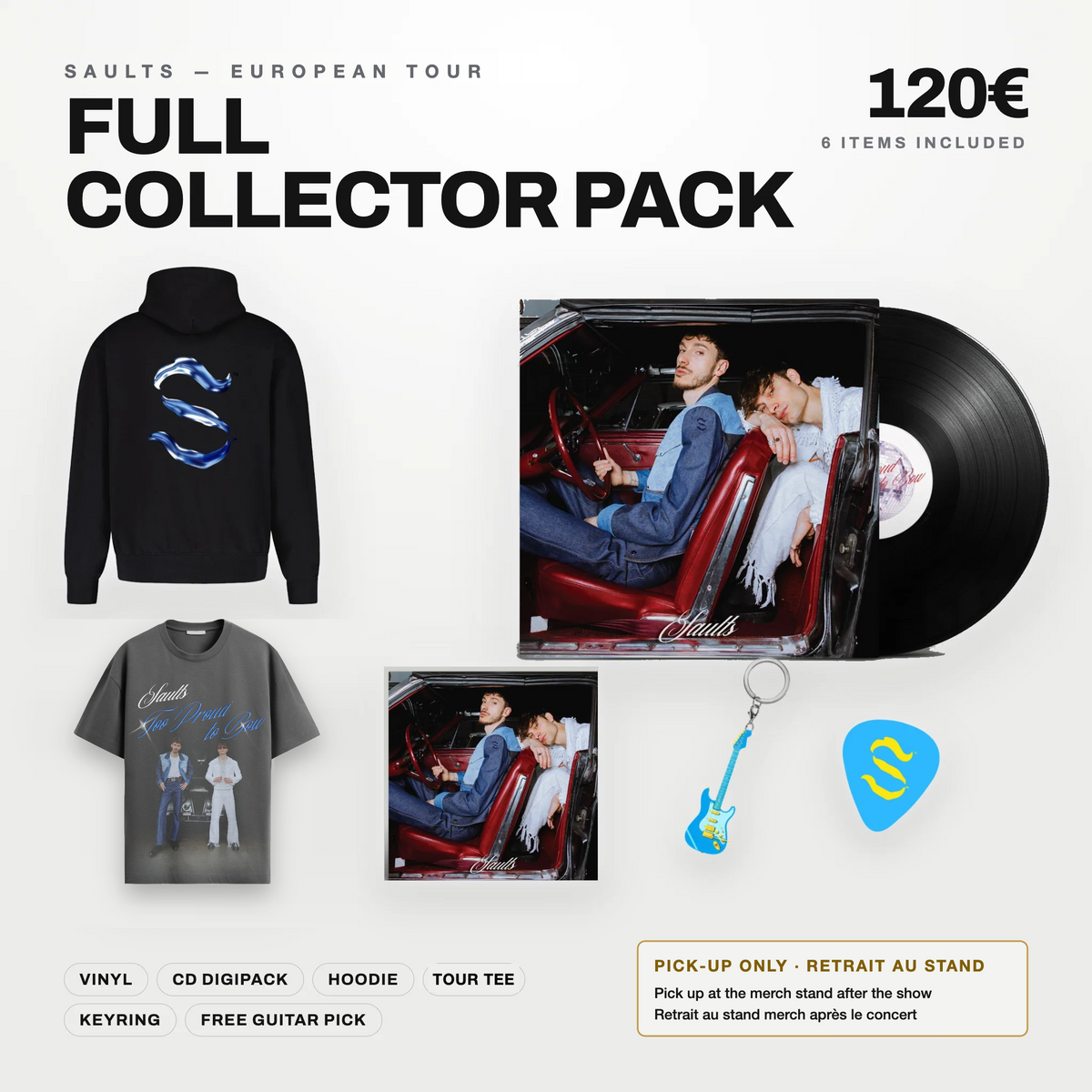 Full Collector Pack Tour Saults — retrait au stand merch